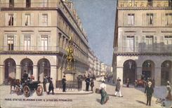VINTAGE POSTCARD Paris Rules of Jeanne D Arc the Street of the Pyramids