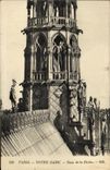 VINTAGE POSTCARD Paris Notre Dame Bases Arrow