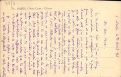 CPA Paris Eglise Notre Dame Chimere Diable