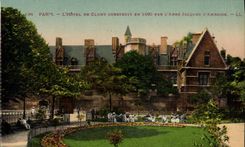 VINTAGE POSTCARD Paris L Hotel of Cluny