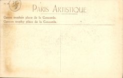 VINTAGE POSTCARD Paris Canon trophy places Militaria Harmony