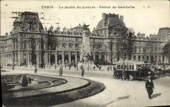 POSTAL Paris de la VENDIMIA el jardin de las reglas de la lumbrera de Gambetta