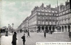 VINTAGE POSTCARD Paris Rules of Jeanne D Arc street of Rivoli