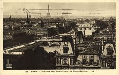 CPA Paris Vue Des Sept Ponts Prise De Saint Gervais Tour Eiffel