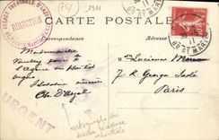 CPA Paris Theatre Agence theatrale d Arze Autographe du directeur d agence TOP