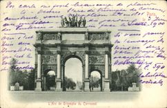 POSTAL Paris L arco de la VENDIMIA de Triemphe del carrusel