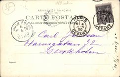 POSTAL Paris L arco de la VENDIMIA de Triemphe del carrusel