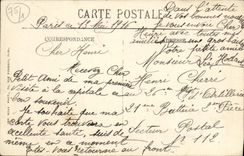 POSTAL Paris L de la VENDIMIA Arc de Triomphe del jardin del carrusel de Tileries