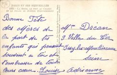 VINTAGE POSTCARD Paris And Its Wonders the Seine the bridge with the exchange and law courts Caretaker s lodge