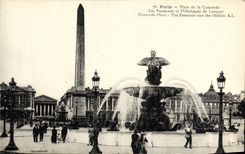 CPA Paris Place de la Concorde Les fontaines et l obelisque de Louqsor