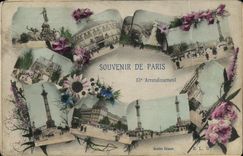 VINTAGE POSTCARD Paris Souvenir 9th