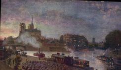 VINTAGE POSTCARD Paris the Bridge of L Notre Dame archbishop s palace