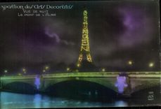 CPA Paris Exposition des Arts Decoratifs Vue De Nuit Le Pont De L Alma