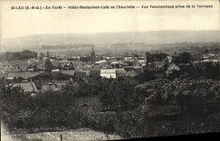 CPA Saint Leu Taverrny En Foret Hotel Restaurant Cafe de L Eaulette Vue Panoramique Prise de la Terrasse