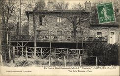 CPA Saint Leu La Foret Hotel Restaurant Cafe de l Eauriette Vued e al terrasse