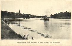 VINTAGE POSTCARD Holy Cloud the Seine between the Bridges of Cloud Saint and of Separate