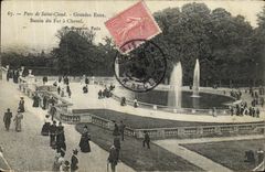 VINTAGE POSTCARD Holy Cloud Large Water Basin of Iron Horse
