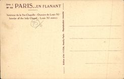 CPA Paris Interieur de la Sainte Chapelle Oratoire de Louis XI