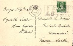 VINTAGE POSTCARD Bruges Behind Gruuthuse Brugean Standards Folklore