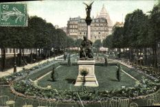 VINTAGE POSTCARD Paris Public garden D Antwerp