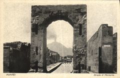 POSTAL Pompeya Strada di Mercurio de la VENDIMIA