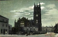 VINTAGE POSTCARD Leeds The parish church