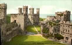 CPA Carnarvon Castle From Watch Tower