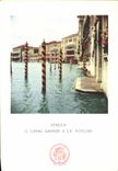 VINTAGE POSTCARD Venezia Canal Large Ca Foscari