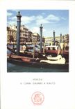 VINTAGE POSTCARD Venezia It Canal Large has Rialto