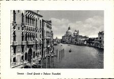 VINTAGE POSTCARD Venezia Canal Large E Palazzo Franchetti