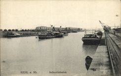 CPA Kehl a Rh Industriehafen Bateaux