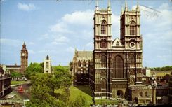 MODERN CARD Westminster Abbey and Big Ben London