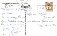 MODERN CARD Westminster Abbey and Big Ben London