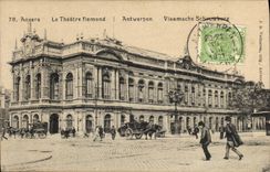 POSTAL Amberes de la VENDIMIA el teatro flamenco