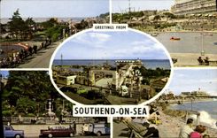 MODERN CARD Greetings from Southend one Sea