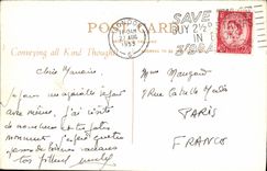 VINTAGE POSTCARD To rivet Thames From Victoria Tower Houses off Parliment London