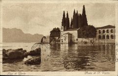 Di Vigilio de Lago di Garda Punta de la POSTAL de la VENDIMIA