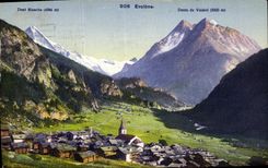 CPA Evolene Dent Blanche Dent de Velsivi 