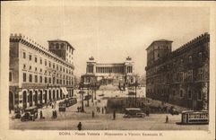 CPA Roma Pizza Venezia Monumente a Vittori Emanuel II