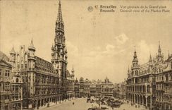 Opinion de Bruselas de la POSTAL de la VENDIMIA de lugares grandes