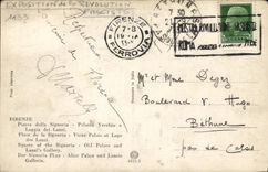 CPA Firenze Piazza della Signoria Palazzo Vecchio e Loggin dei Lanzi