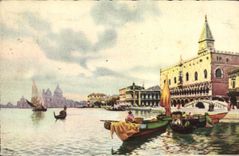 VINTAGE POSTCARD Venezia Rivetted degli Schiavoni