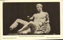 VINTAGE POSTCARD So called Theseus East Pediment off Parthenon British Museum