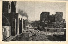 Della Fortuna de Pompeya Tempio de la POSTAL de la VENDIMIA