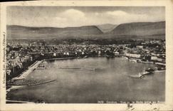 VINTAGE POSTCARD Geneva Seen of the roads taken in the plane