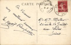 VINTAGE POSTCARD Geneva Seen of the roads taken in the plane