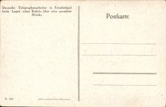 VINTAGE POSTCARD Deutsche Telegraphenarbeiter