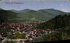 VINTAGE POSTCARD Thann MIT Engelsburg