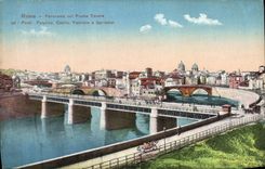 CPA Roma Panorama col Fiume Tevere