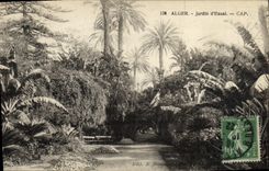Prueba del jardin D de Argel de la POSTAL de la VENDIMIA